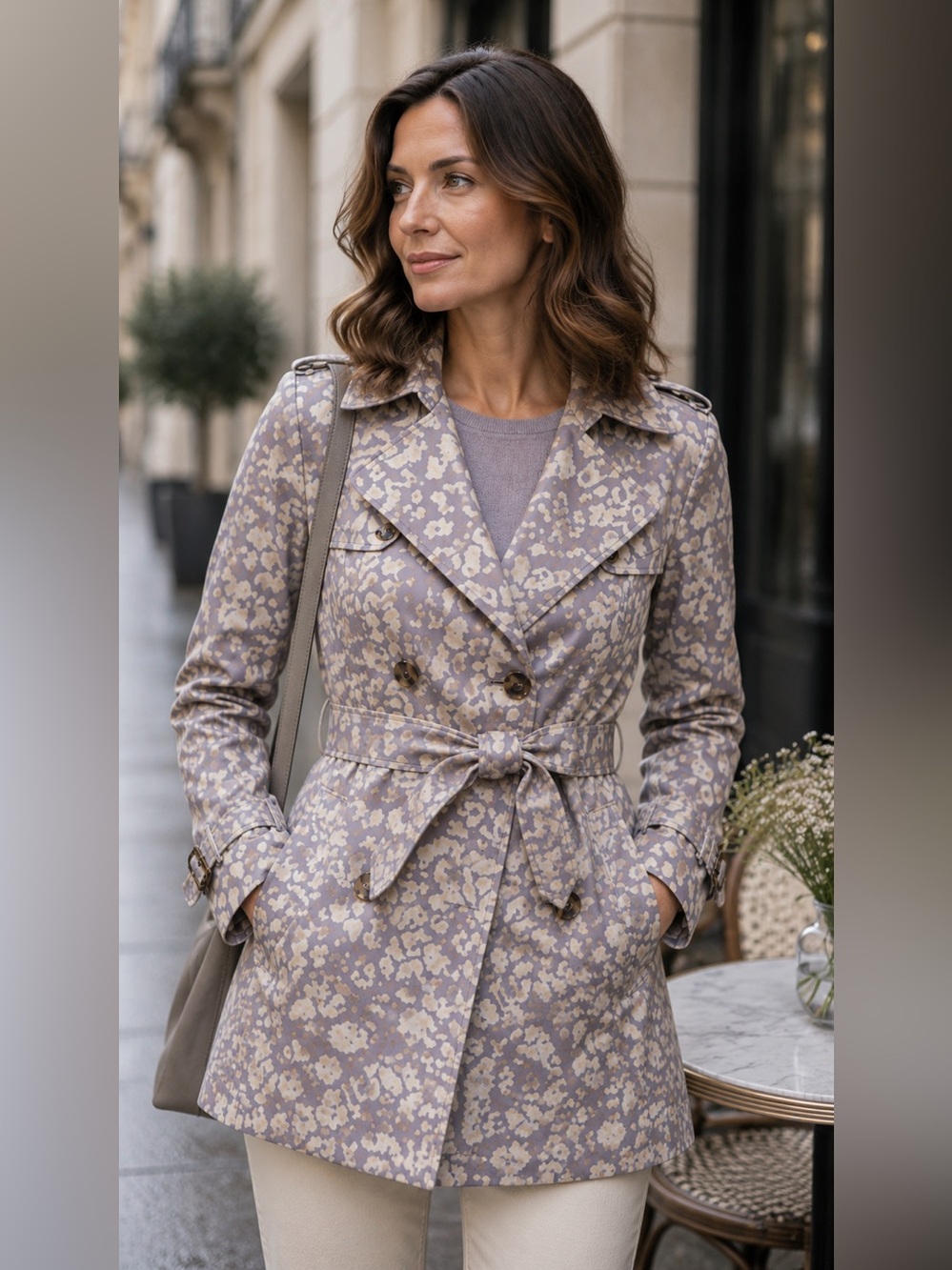Daughters of the Liberation Leopard Trench Coat Size 2 Belted Jacket